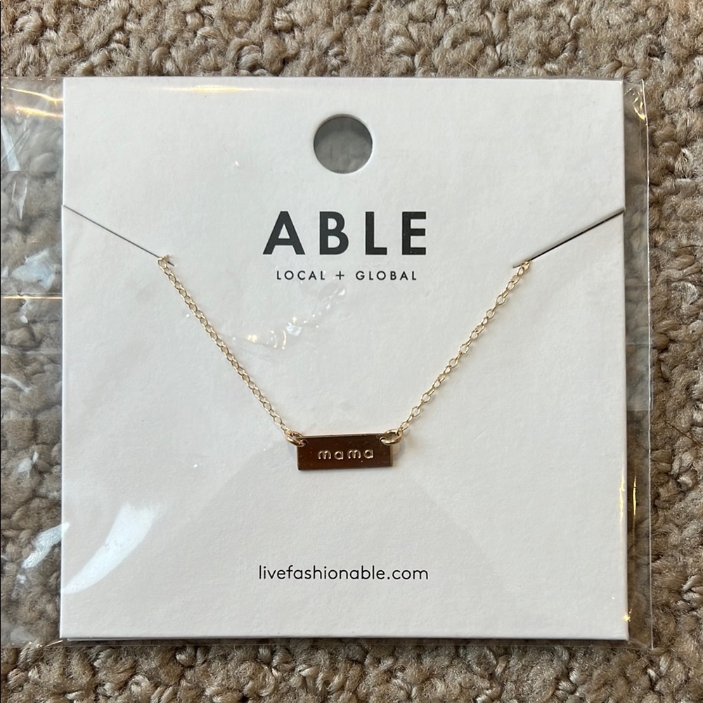 Able Gold 'Mama' Pendant Necklace
